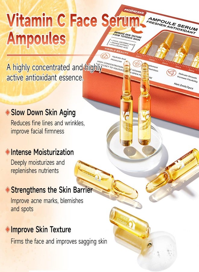mopayzer Vitamin C Face Serum, Hyaluronic Acid + Niacinamide + Ascorbic Acid, Anti Aging Facial Serum Ampoules for Wrinkles, Firmness & Moisturizing, Organic Vitamin C for Face with Three Boxes of 21 Ampoules - Image 2